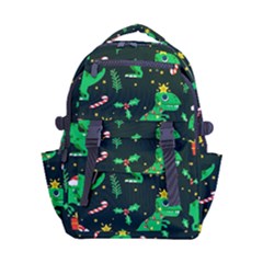 Christmas Funny Pattern Dinosaurs Carry-on Double Buckle Travel Backpack by Ket1n9