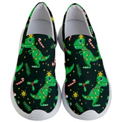 Christmas Funny Pattern Dinosaurs Women s Lightweight Slip Ons