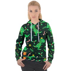 Christmas Funny Pattern Dinosaurs Women s Overhead Hoodie