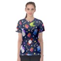 Colorful Funny Christmas Pattern Women s Sport Mesh T-Shirt View1