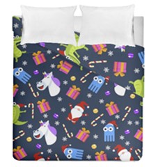 Colorful Funny Christmas Pattern Duvet Cover Double Side (queen Size)