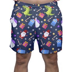 Colorful Funny Christmas Pattern Men s Shorts