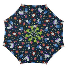 Colorful Funny Christmas Pattern Automatic Folding Umbrella With Case (medium) by Ket1n9