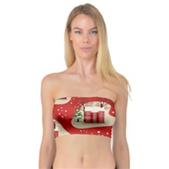 Christmas New Year Seamless Pattern Bandeau Top