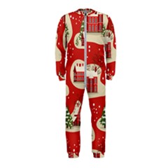 Christmas New Year Seamless Pattern Onepiece Jumpsuit (kids)