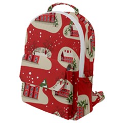 Christmas New Year Seamless Pattern Flap Pocket Backpack (small)