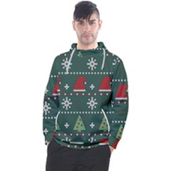 Beautiful Knitted Christmas Pattern Men s Pullover Hoodie