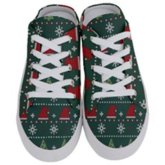 Beautiful Knitted Christmas Pattern Half Slippers