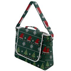 Beautiful Knitted Christmas Pattern Box Up Messenger Bag