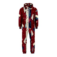 Flat Design Christmas Pattern Collection Art Hooded Jumpsuit (kids)