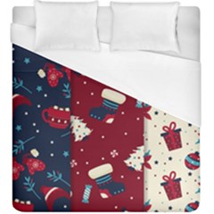 Flat Design Christmas Pattern Collection Art Duvet Cover (king Size)