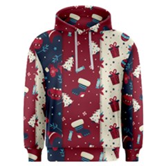 Flat Design Christmas Pattern Collection Art Men s Overhead Hoodie