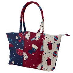 Flat Design Christmas Pattern Collection Art Canvas Shoulder Bag