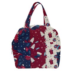 Flat Design Christmas Pattern Collection Art Boxy Hand Bag