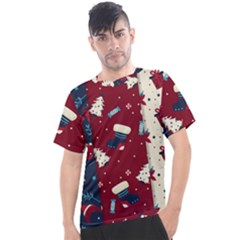 Flat Design Christmas Pattern Collection Art Men s Sport Top by Ket1n9