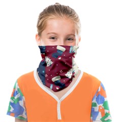 Flat Design Christmas Pattern Collection Art Face Covering Bandana (kids)