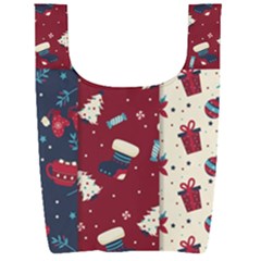 Flat Design Christmas Pattern Collection Art Foldable Shopping Bag by Ket1n9