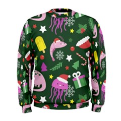 Dinosaur Colorful Funny Christmas Pattern Men s Sweatshirt