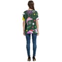 Dinosaur Colorful Funny Christmas Pattern V-Neck Split Shoulder Casual T-Shirt View4