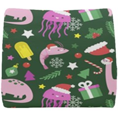 Dinosaur Colorful Funny Christmas Pattern Seat Cushion