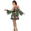 Dinosaur Colorful Funny Christmas Pattern Boho Dress View2