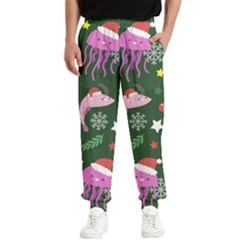 Dinosaur Colorful Funny Christmas Pattern Men s Elastic Waist Pants