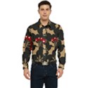 Christmas Pattern With Snowflakes Berries Men s Long Sleeve Shirt View1