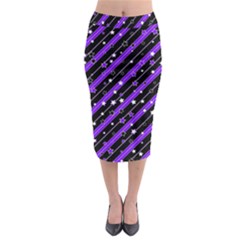 Christmas Paper Star Texture Midi Pencil Skirt