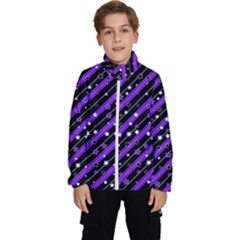 Christmas Paper Star Texture Kids  High Neck Windbreaker by Ket1n9