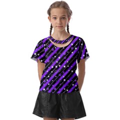 Christmas Paper Star Texture Kids  Front Cut T-shirt