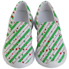 Christmas Paper Stars Pattern Texture Background Colorful Colors Seamless Kids Lightweight Slip Ons