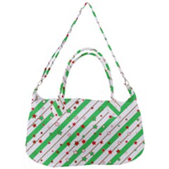 Christmas Paper Stars Pattern Texture Background Colorful Colors Seamless Removable Strap Handbag