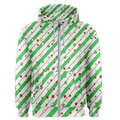 Christmas Paper Stars Pattern Texture Background Colorful Colors Seamless Men s Zipper Hoodie