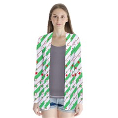 Christmas Paper Stars Pattern Texture Background Colorful Colors Seamless Drape Collar Cardigan