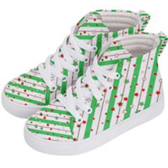 Christmas Paper Stars Pattern Texture Background Colorful Colors Seamless Kids  Hi-top Skate Sneakers