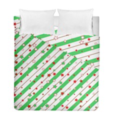 Christmas Paper Stars Pattern Texture Background Colorful Colors Seamless Duvet Cover Double Side (full/ Double Size)