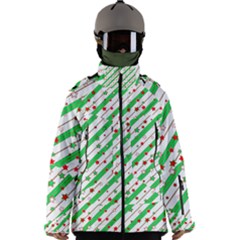 Christmas Paper Stars Pattern Texture Background Colorful Colors Seamless Men s Zip Ski And Snowboard Waterproof Breathable Jacket