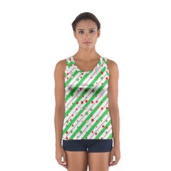 Christmas Paper Stars Pattern Texture Background Colorful Colors Seamless Sport Tank Top 