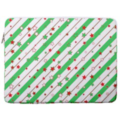 Christmas Paper Stars Pattern Texture Background Colorful Colors Seamless 17  Vertical Laptop Sleeve Case With Pocket