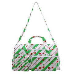 Christmas Paper Stars Pattern Texture Background Colorful Colors Seamless Sports Gym Duffle Bag With Shoe Compartment by Ket1n9