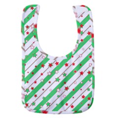 Christmas Paper Stars Pattern Texture Background Colorful Colors Seamless Baby Bib