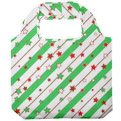 Christmas Paper Stars Pattern Texture Background Colorful Colors Seamless Foldable Grocery Recycle Bag