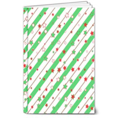 Christmas Paper Stars Pattern Texture Background Colorful Colors Seamless 8  X 10  Hardcover Notebook by Ket1n9