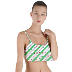 Christmas Paper Stars Pattern Texture Background Colorful Colors Seamless Layered Top Bikini Top 