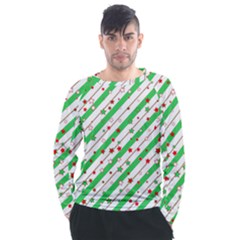 Christmas Paper Stars Pattern Texture Background Colorful Colors Seamless Men s Long Sleeve Raglan T-shirt