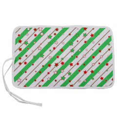 Christmas Paper Stars Pattern Texture Background Colorful Colors Seamless Pen Storage Case (s)