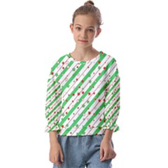 Christmas Paper Stars Pattern Texture Background Colorful Colors Seamless Kids  Cuff Sleeve Top