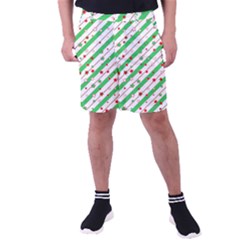 Christmas Paper Stars Pattern Texture Background Colorful Colors Seamless Men s Pocket Shorts