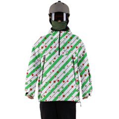 Christmas Paper Stars Pattern Texture Background Colorful Colors Seamless Men s Ski And Snowboard Waterproof Breathable Jacket