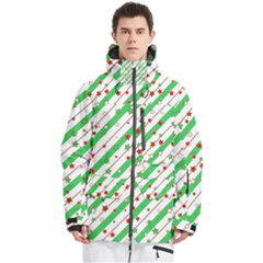 Christmas Paper Stars Pattern Texture Background Colorful Colors Seamless Men s Multi Pockets Zip Ski And Snowboard Waterproof Breathable Jacket